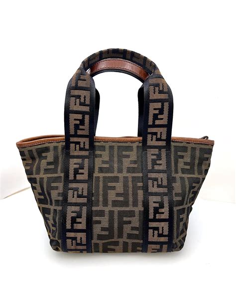 fendi zucca bag mini|Fendi zucca shopper tote.